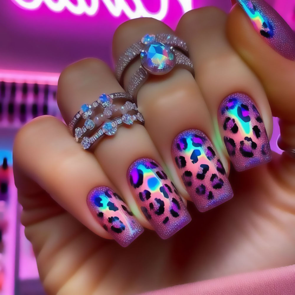 Nail Art Pink - Krótkie, średnie sztuczne paznokcie dla kobiet,