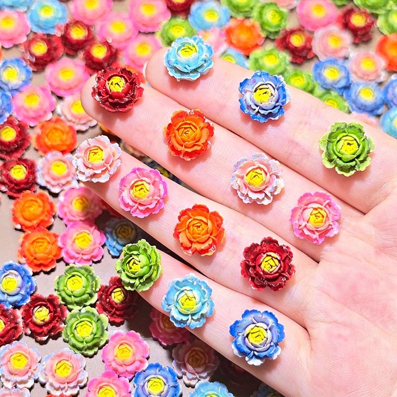 Nail Art Ombre - 50 sztuk, mieszane kolory, trójwymiarowe ozdoby