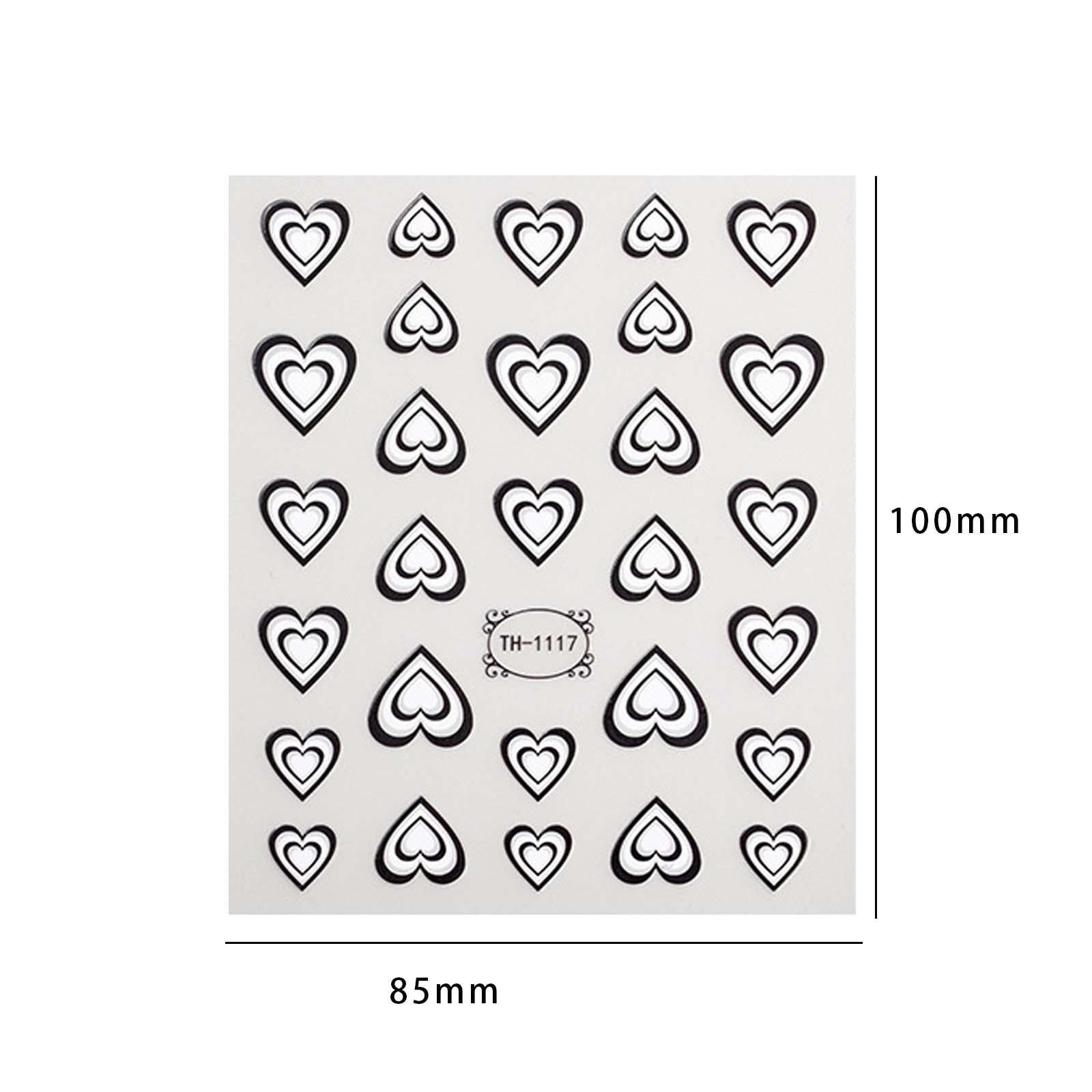 Naklejki 3D w kształcie serca  – Nail Art Valentines Day recenzja i cena