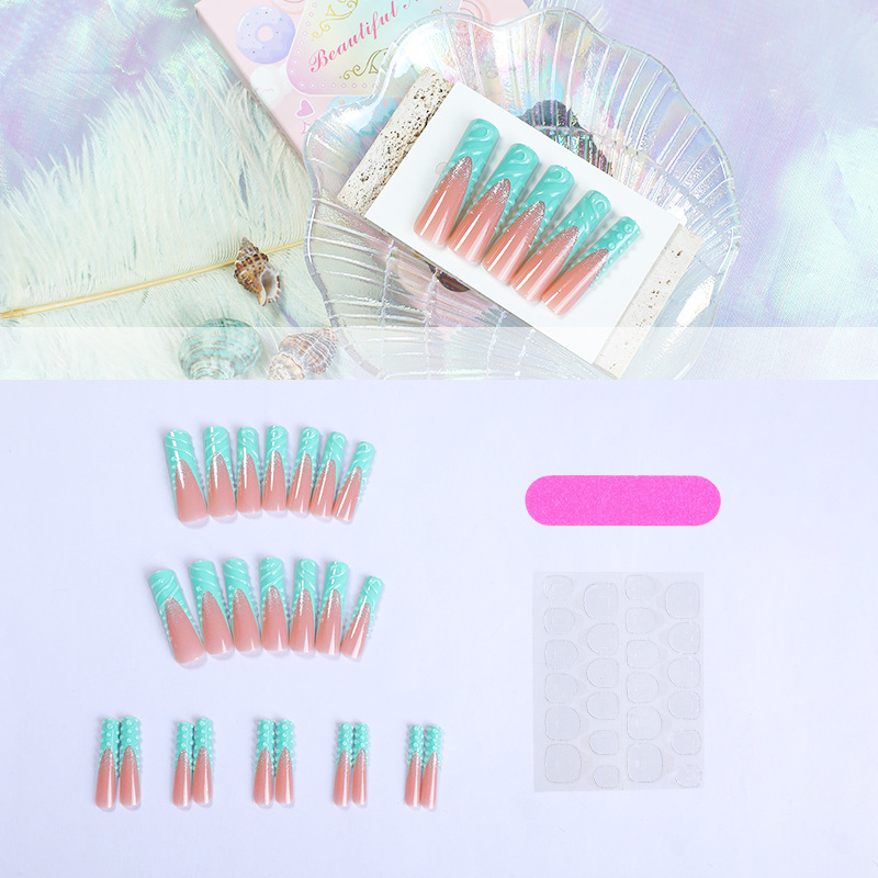 24szt 3D Water Drop Fake Nail  – Nail Art Pink recenzja i cena