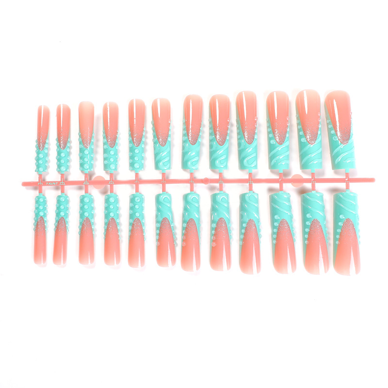 24szt 3D Water Drop Fake Nail  – Nail Art Pink recenzja i cena