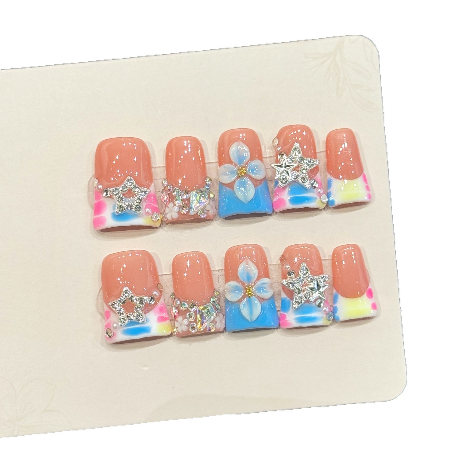 10 sztuk luksusowych, ręcznie  – Nail Art Press On recenzja i cena