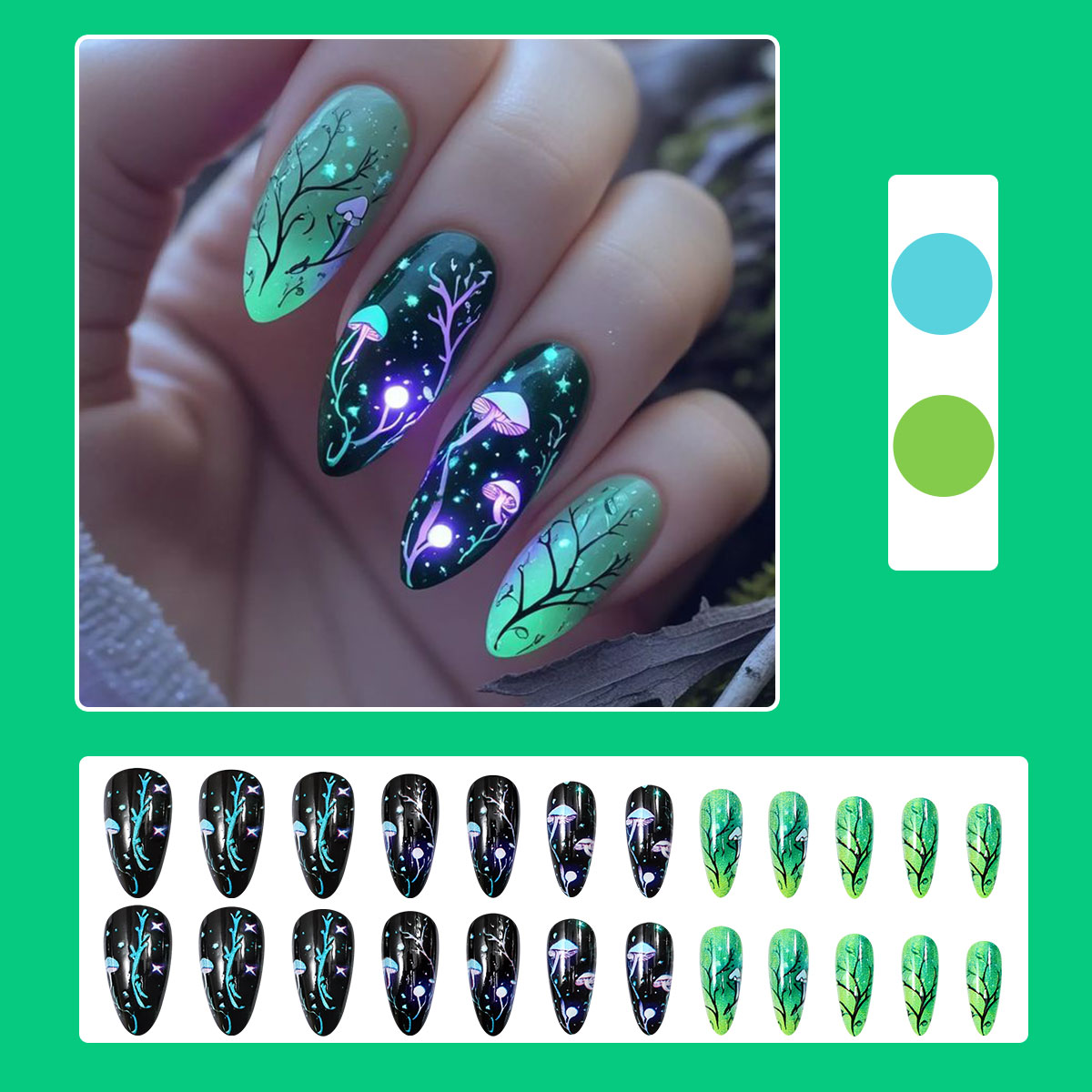 Sztuczne paznokcie migdałki, s – Nail Art Press On recenzja i cena