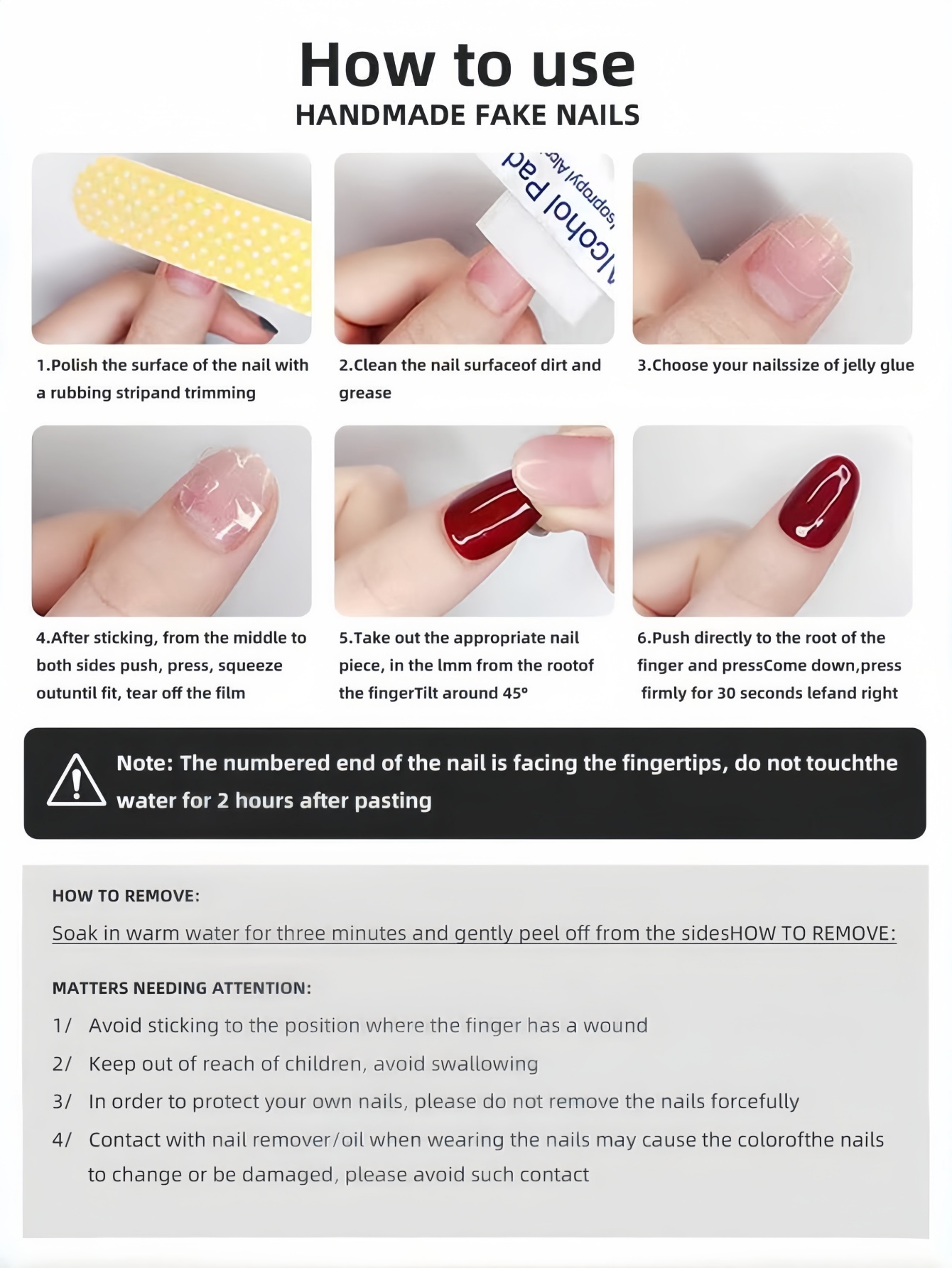 Różowe, kolorowe zdobienia do  – Nail Art Press On recenzja i cena
