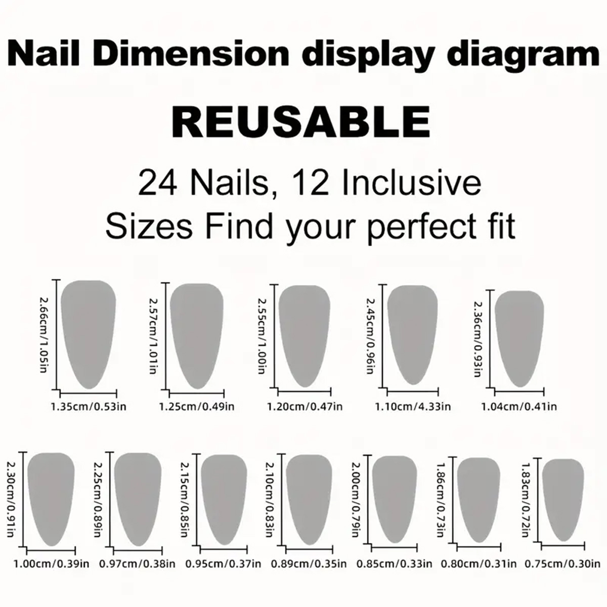 24 sztuki średnich paznokci w  – Nail Art Press On recenzja i cena