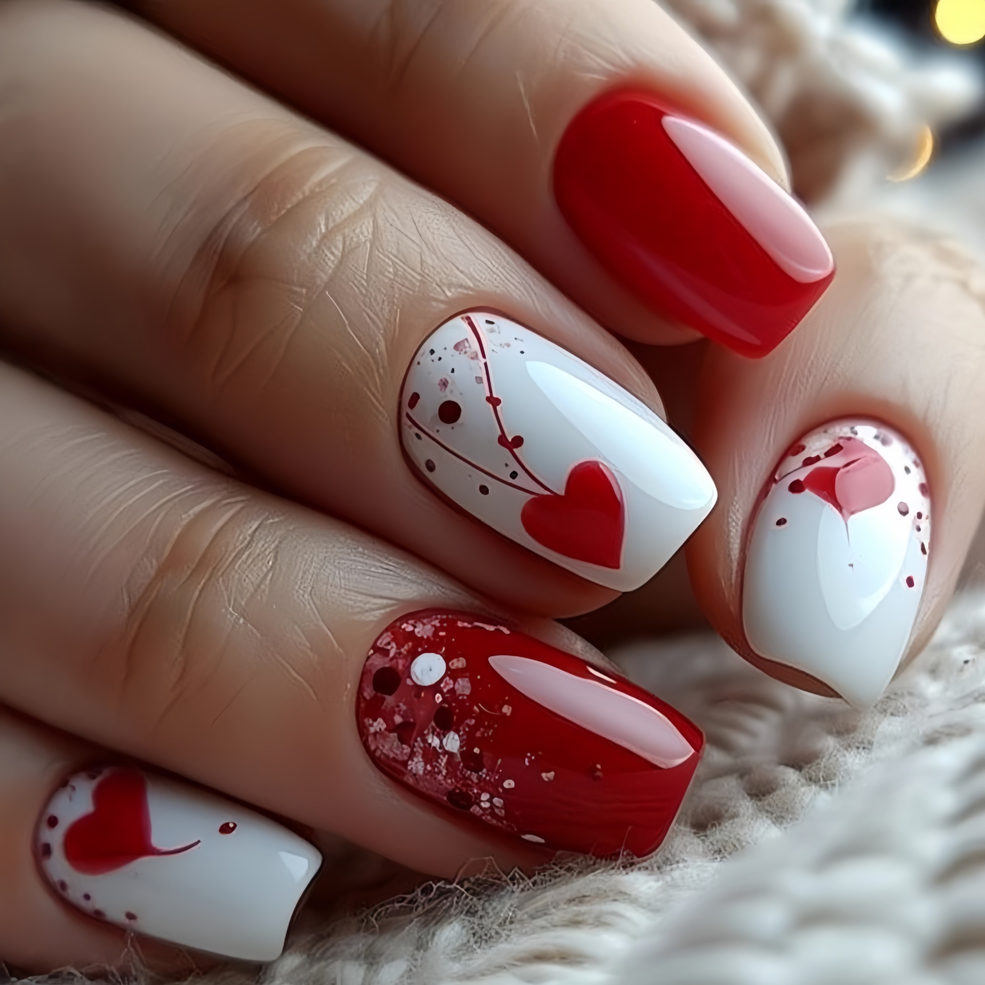 Krótkie średniej długości sztu – Nail Art Press On recenzja i cena