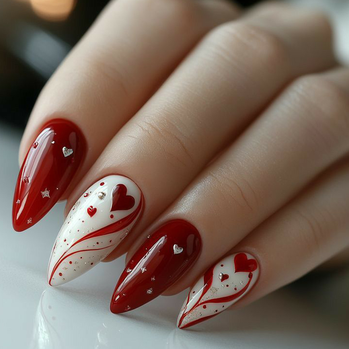 Krótkie średniej długości sztu – Nail Art Press On recenzja i cena
