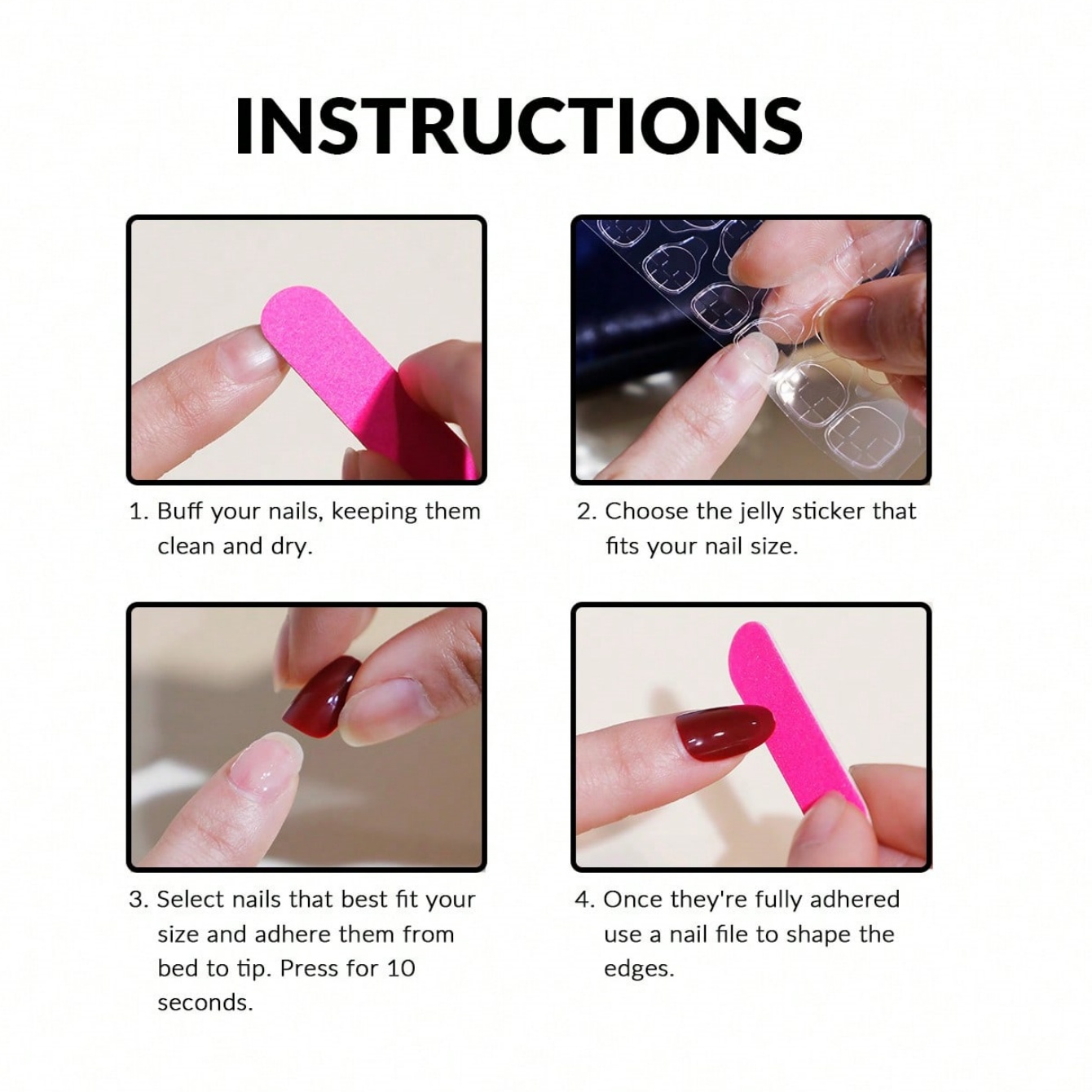 Średnie migdałki, 10 sztuk, sz – Nail Art Press On recenzja i cena