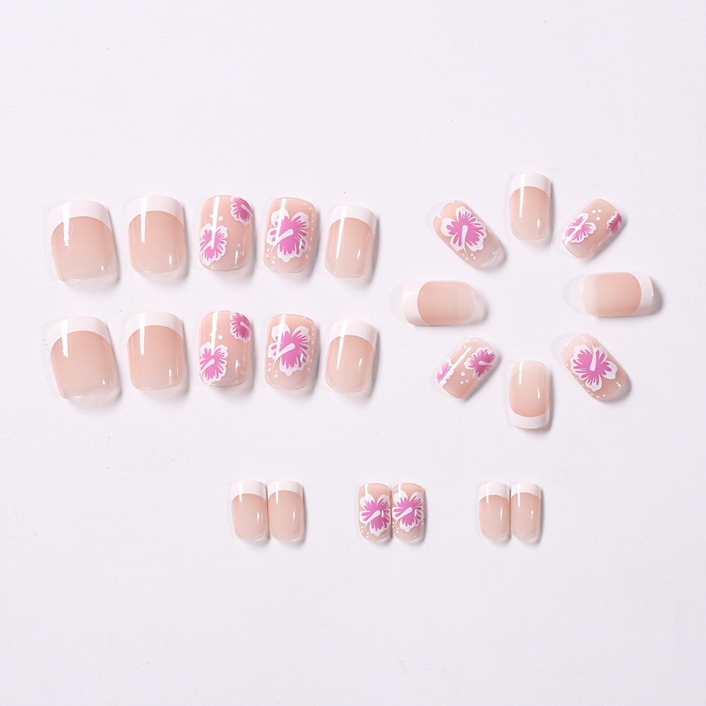 24 szt. Francuski kwiat sztucz – Nail Art Press On recenzja i cena