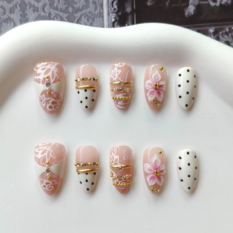 10 sztuk – luksusowe, białe, k – Nail Art Press On recenzja i cena