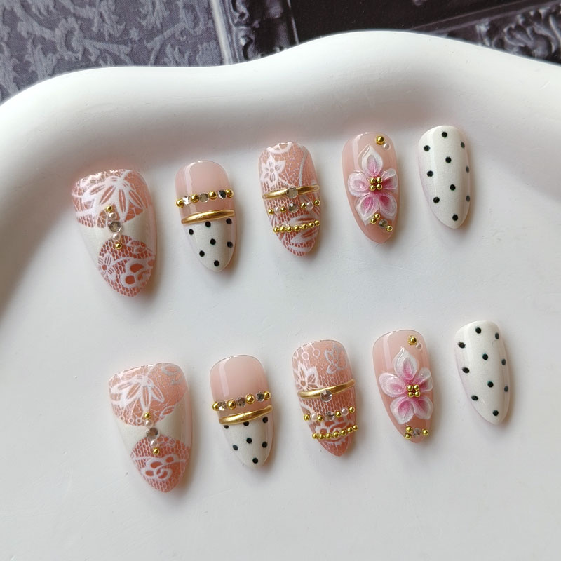 10 sztuk – luksusowe, białe, k – Nail Art Press On recenzja i cena