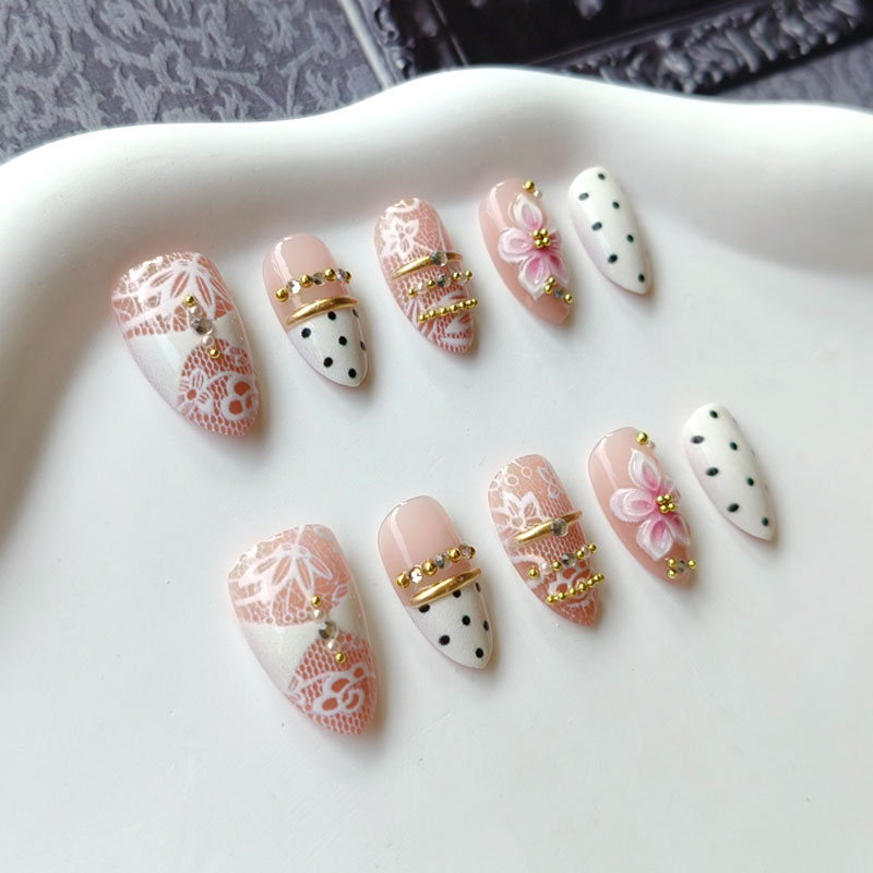 10 sztuk – luksusowe, białe, k – Nail Art Press On recenzja i cena